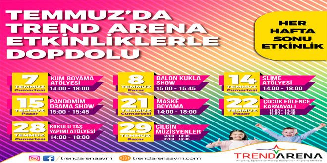 TREND ARENA TEMMUZ AYINDA DA ETKYNLYKLERY DYKKAT EKYYOR