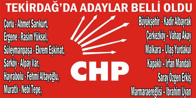 CHP DE MERAKLA BEKLENEN ADAYLAR BELLY OLDU